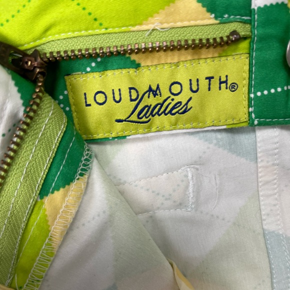 Loudmouth Golf Pants Argyle print slim Fit Women’s 34” Preppy Sporty Low Rise - Picture 7 of 10